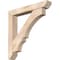 Ekena Millwork Balboa Slat Smooth Bracket w/ Offset Brace, Douglas Fir, 7 1/2"W x 48"D x 48"H BKT0806X48X48BOA06SDF - alternate 1